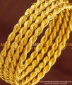 BNG169 - 2.6 Size Gold Plated Thick Metal Daily Wear Twisted Bangles Design 4 Pcs Set Bangles Online