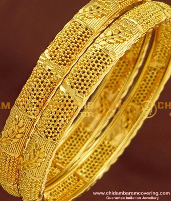 BNG170 - 2.6 Size New Pattern Gold Look Bangles Design Gold Plated Jewellery Online