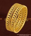 BNG176 - 2.6 Size Beautiful Heart Design Ruby Emerald Stone Bangles Design Online