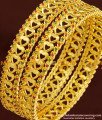 BNG176 - 2.6 Size Beautiful Heart Design Ruby Emerald Stone Bangles Design Online