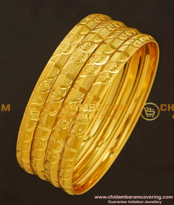 BNG179 - 2.10 Size Daily Wear Light Weight Non Guarantee Bangle Set Of 4 Pieces Buy Online