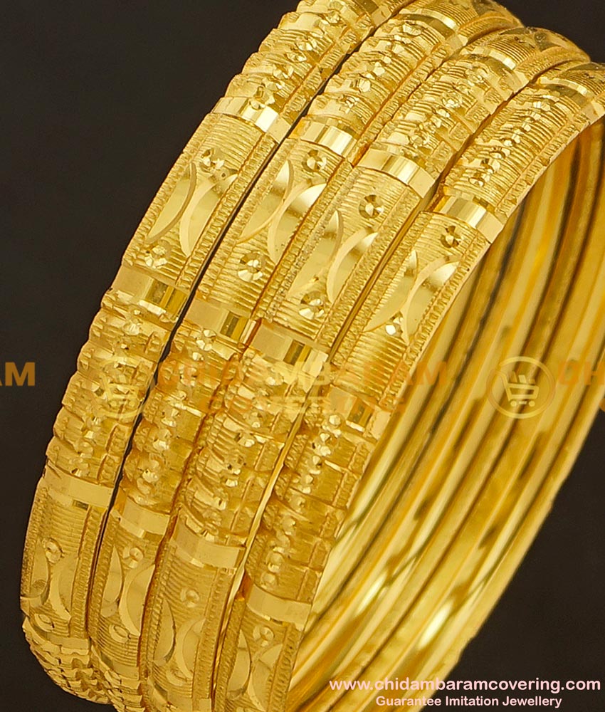 BNG180 - 2.10 Size Bridal Wear Light Weight Non Guarantee Set Of 4 Pieces Designer Bangle Online