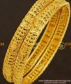 BNG185 - 2.10 Size Latest Unique One Gram Gold Guarantee Bangles Design Collections Online