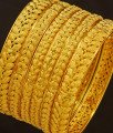 BNG188 - 2.6 Size Latest 6 Piece Bangles Set Bridal Wear Dye Gold Bangles for Wedding 