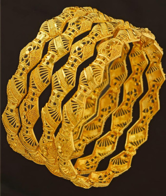 BNG189 - 2.10 Size Light Weight Designer Non Guarantee Bangle Set Of 4 Pieces Buy Online