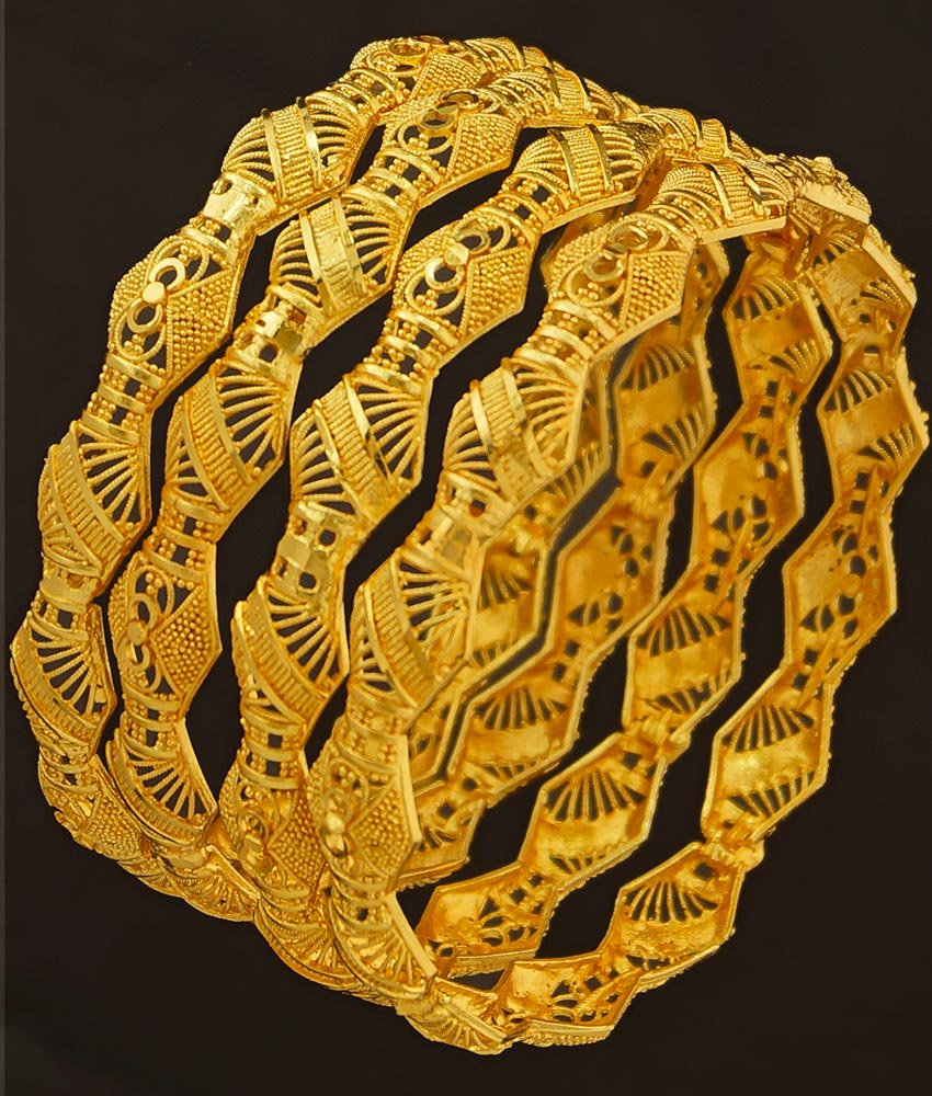 BNG189 - 2.4 Size Light Weight Designer Non Guarantee Bangle Set Of 4 Pieces Buy Online