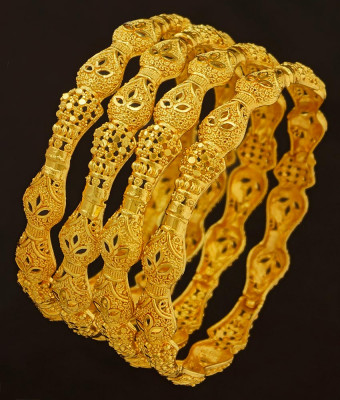 BNG191 - 2.10 Size Beautiful Light Weight Gold Bangles Designs Dye Gold Bangles Indian Wedding Bangles Set Buy Online