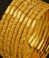 BNG195 - 2.6 Size 8 Pieces Thin Bangles Set Dye Gold Plating Bangles Designs Low Price Buy Online