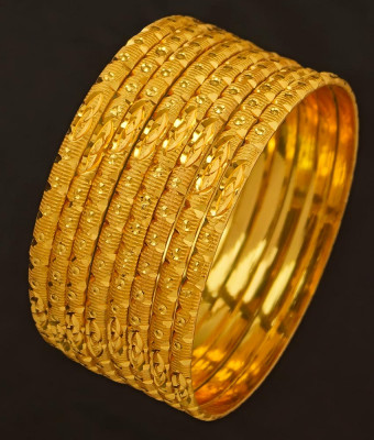 BNG196 - 2.4 Size Latest 8 Pieces Thin Bangles Set Collection Non Guarantee Bangles Online
