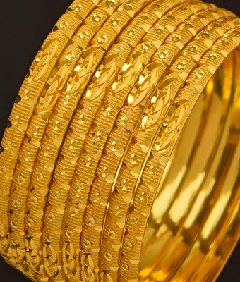 BNG196 - 2.4 Size Latest 8 Pieces Thin Bangles Set Collection Non Guarantee Bangles Online