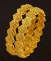 BNG200 - 2.4 Size Grand Look Stunning Gold Broad Bangle Design Dye Gold Bangles for Wedding