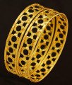 BNG206 - 2.8 Size Beautiful Flower Design Light Weight One Gram Gold Bangles for Women