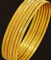Bng208 - 2.10 Size 6 Pieces Latest Daily Wear Gold Design Thin Bangles Indian Artificial Bangles Set Online