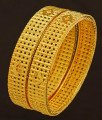 BNG210 - 2.6 Size New Style Gold Plated Bridal Wear Designer Broad Bangles Set Online
