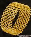 BNG220 - 2.4 Size One Gram Gold Screw Type Gold Inspired Zig Zag Design Single Kada Bangle 
