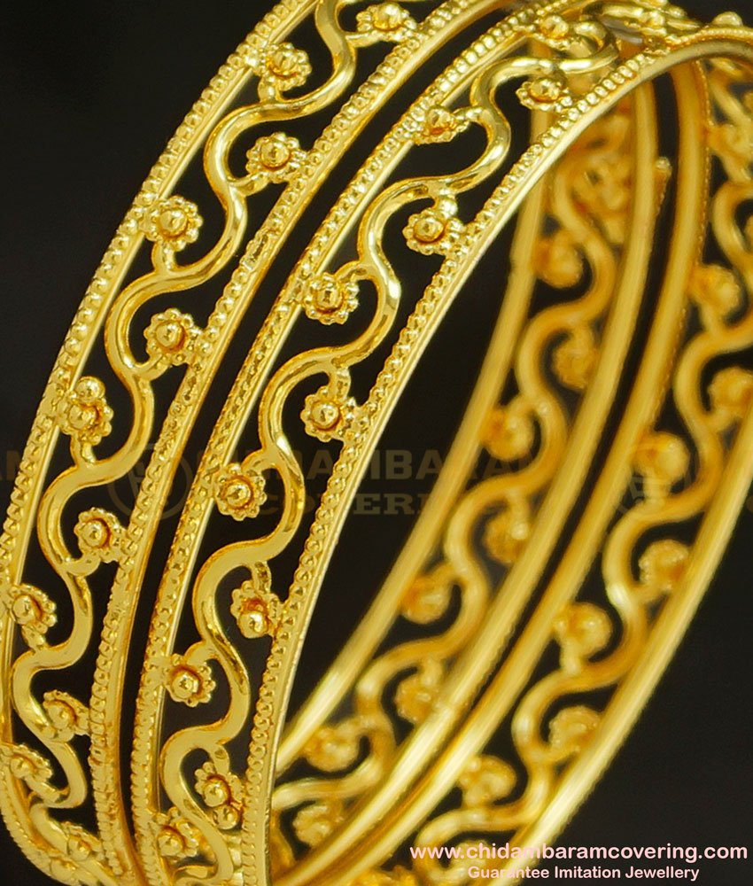 BNG221 - 2.6 Size Unique Light Weight Party Wear Bangles Design Artificial Jewellery 