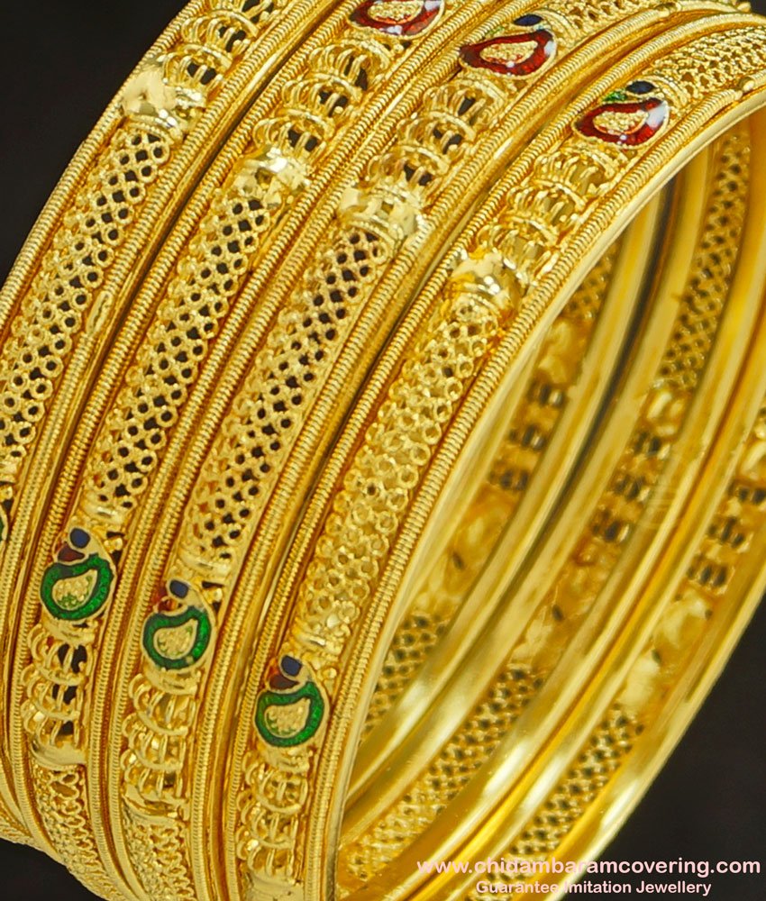 BNG230 - 2.8 Size Latest Net Pattern Mango Design Gold Forming Bangles Die Set Imitation Jewellery 