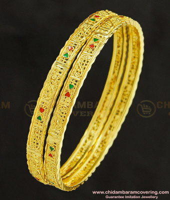 BNG254 - 2.8 Size Beautiful Light Weight 1 gram gold bangles