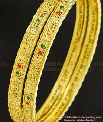 BNG254 - 2.8 Size Beautiful Light Weight 1 gram gold bangles