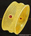 BNG263 -2.6 Size Unique Wedding Collection Forming Ruby Stone Wide Designer Kada Bangle Online