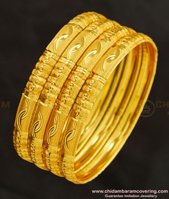 BNG270 - 2.6 Size Bridal Wear Gold Finish Dye Gold Bangles Set Best Price Buy Online