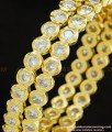 BNG282 - 2.4 Size Real Gold Design Bridal Wear Impon Full White Ad Stone Gold Plated Five Metal Bangles Online