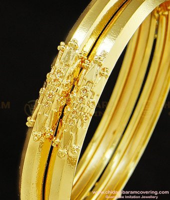 BNG284 - 2.4 Size Real Gold Design Plain Kada Bangles Guaranteed Bangles Design for Daily Use