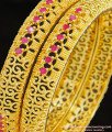 BNG285 - 2.8 Size Elegant Ad Stone Party Wear Designer Bangles One Gram Gold Plated Jewellery Online