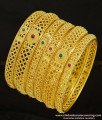 BNG292 - 2.4 Size Latest Collections Stunning Gold Gold Forming Indian Wedding Bangles Set 