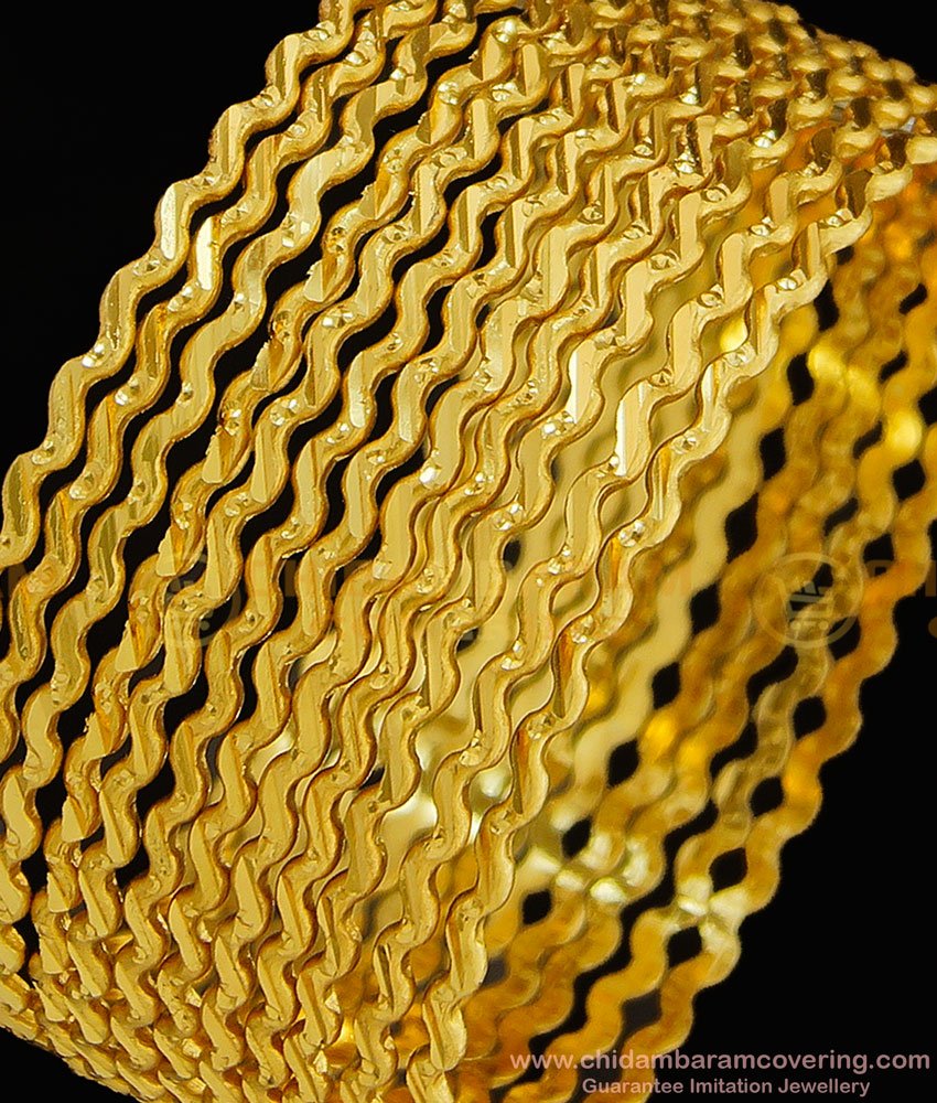 BNG297 - 2.6 Size Latest Light Weight 12 Pieces Thin Bangles Non Guarantee Bangles Set Online