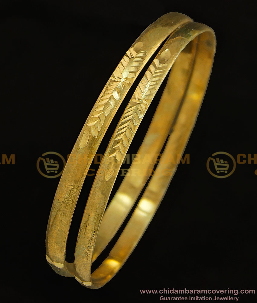 BNG300 - 2.6 Size Original Impon Bangles Natural Colour Daily Wear Plain Panchaloha Bangles Buy Online