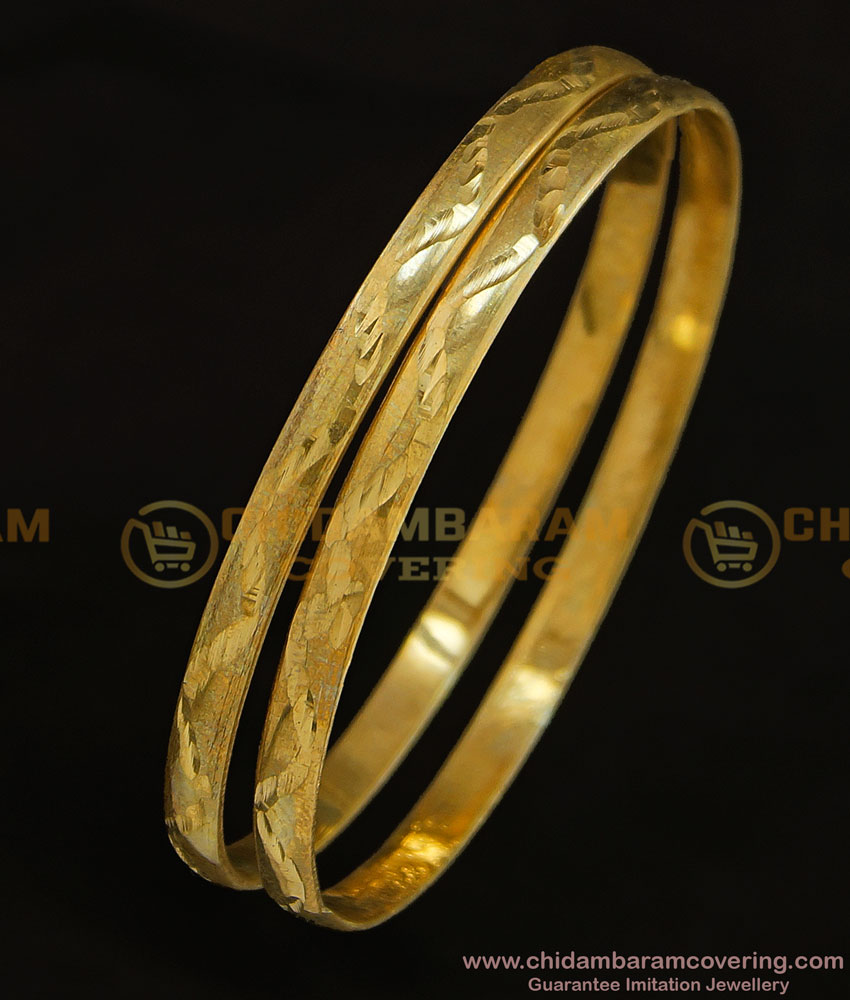 BNG301 - 2.6 Size Pure Impon Natural Colour Bangles Without Stone Daily Use Panchaloha Bangles Online Shopping 