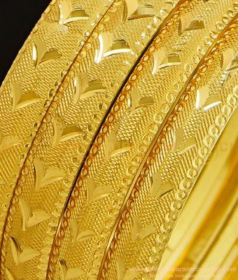 BNG312 - 2.10 Size Traditional Fancy Designer Casual Hand Work Self Cutting Design Daily Wear 4 Bangles Set 