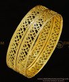 BNG318 - 2.4 Size Kerala Bangle Gold Design Light Weight Leaf Model Gold Plated Bangles for Wedding