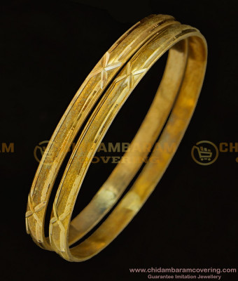BNG319 - 2.6 Size Pure Impon Jewellery Natural Colour Daily Wear Plain Panchaloha Bangles Buy Online