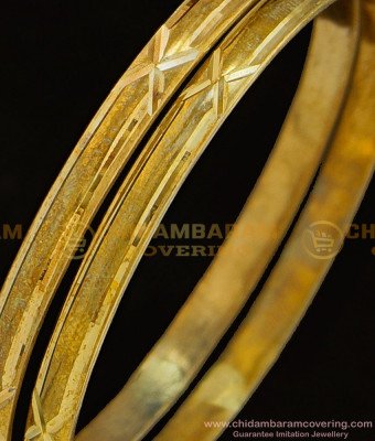 BNG319 - 2.6 Size Pure Impon Jewellery Natural Colour Daily Wear Plain Panchaloha Bangles Buy Online
