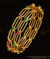 BNG325 - 2.6 Size New Gold Plated Light Weight Ad Stone Bangles Designs Online
