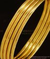 BNG327 - 2.6 Size One Gram Gold Daily Use Plain Bangles Design Set Of 4 Pcs at Best Price 