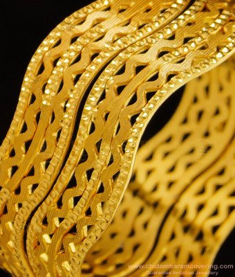 BNG329 - 2.4 Size Unique Curved Bangles Solid Antique Color Designer Bangle for Ladies
