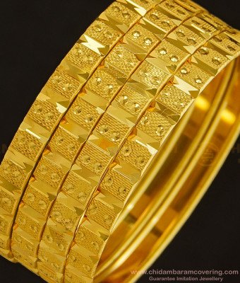 BNG338 - 2.6 Size Beautiful Daily Wear Gold Tone Imitation Bangles Set Best Price Buy Online