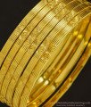 BNG346 - 2.10 Size Women 6 Bangles Set Floral Design Gold Bangles Pattern Indian Wedding Jewellery