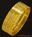 BNG348 - 2.4 Size Elegant Glossy Look Flat Design Real Gold Bangles Design Imitation Jewellery 