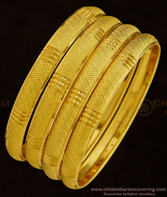 BNG356 - 2.10 Size Buy Gold Design Daily Wear 4 Bangles Set Best Price Online