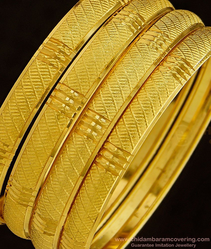 BNG356 - 2.10 Size Buy Gold Design Daily Wear 4 Bangles Set Best Price Online