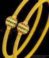 BNG367 - 2.8 Size Trendy Gold Design Spring Kappu Type Bangles Ad Stone Ball Bangles