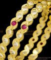 BNG369 - 2.4 Size Panchaloha Bangles Stunning Gold First Quality Ad Stone Five Metal Impon Bangles Online