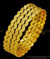 BNG372 - 2.4 Size Latest Gold Design Light Weight Daily Wear Gold Plated Bangles 4 Pcs Set Bangles Online