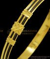 BNG387 - 2.6 Size Kerala Style Gold Plated Anaval Bangles Single Bracelet Elephant Hair Black Bangle for Girls