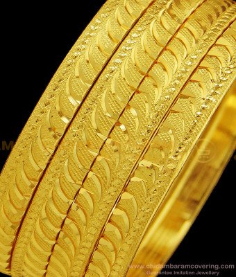 BNG394 - 2.4 Size New Design Gold Border Bangles Set Of 4 Pieces Bangle for Women