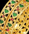 BNG398 - 2.8 Size Traditional Palakka Bangles Gold Plated Beautiful Green Palakka Bangles Online